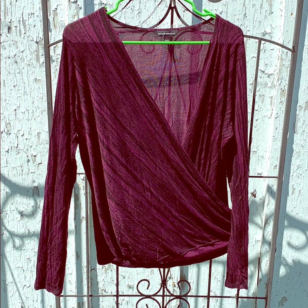 Rock and Republic draped front shirt